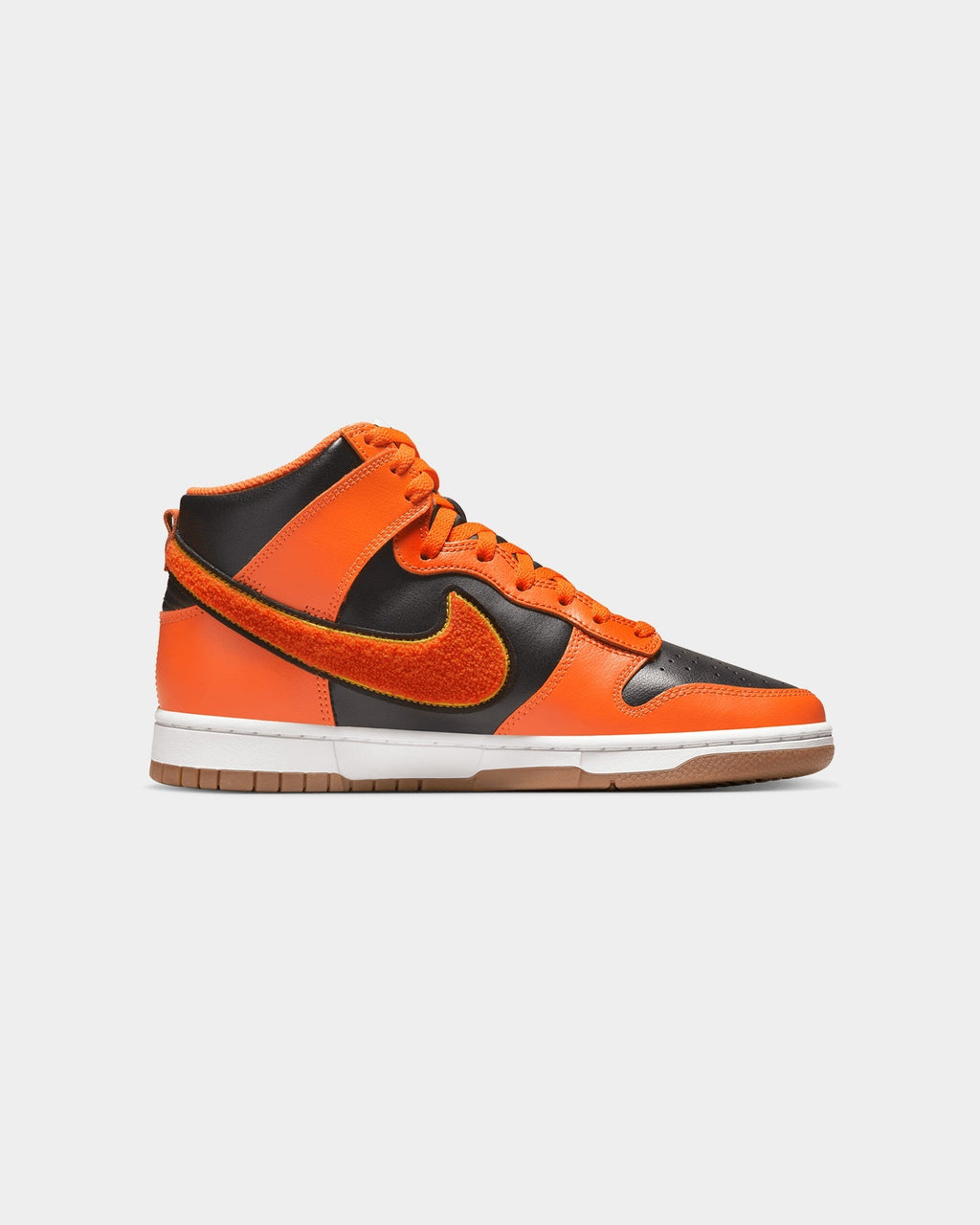 Nike Dunk Hi Retro University "Chenille Swoosh" Black/Safety Orange