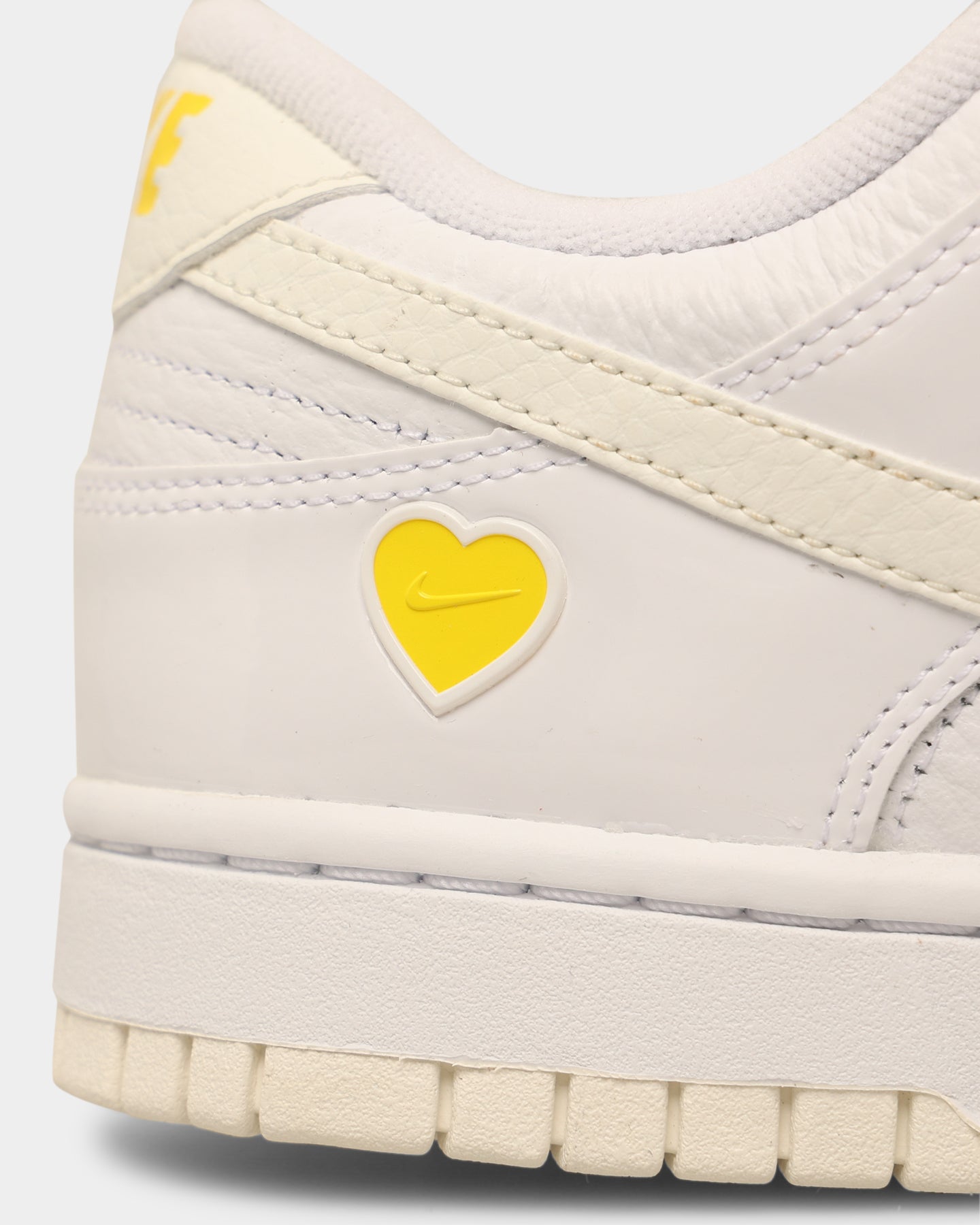 Nike Women's Dunk Low "Yellow Heart" White/Sail-Optic White