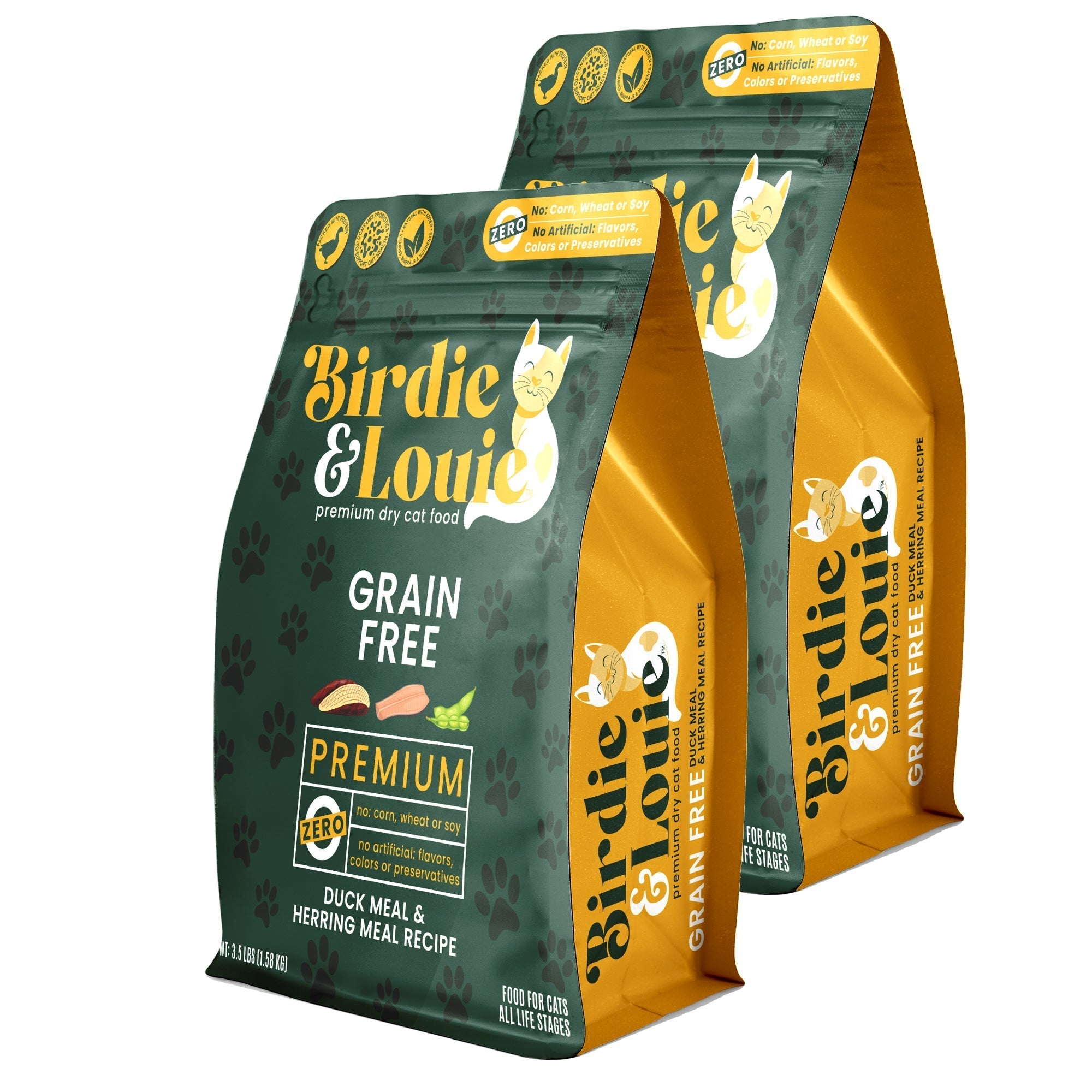 3.5lb Duck Meal & Herring Meal Recipe Dry Cat Food